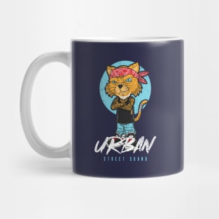 Urban Street Sound Cat Design Mug